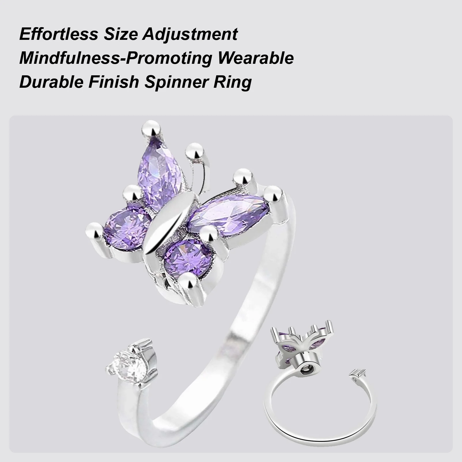 Anneau Spinner réglable, jouets Fidget, anneau de doigt apaisant, jouets anti-Stress pour hommes et femmes, exercice de bureau en classe, avion