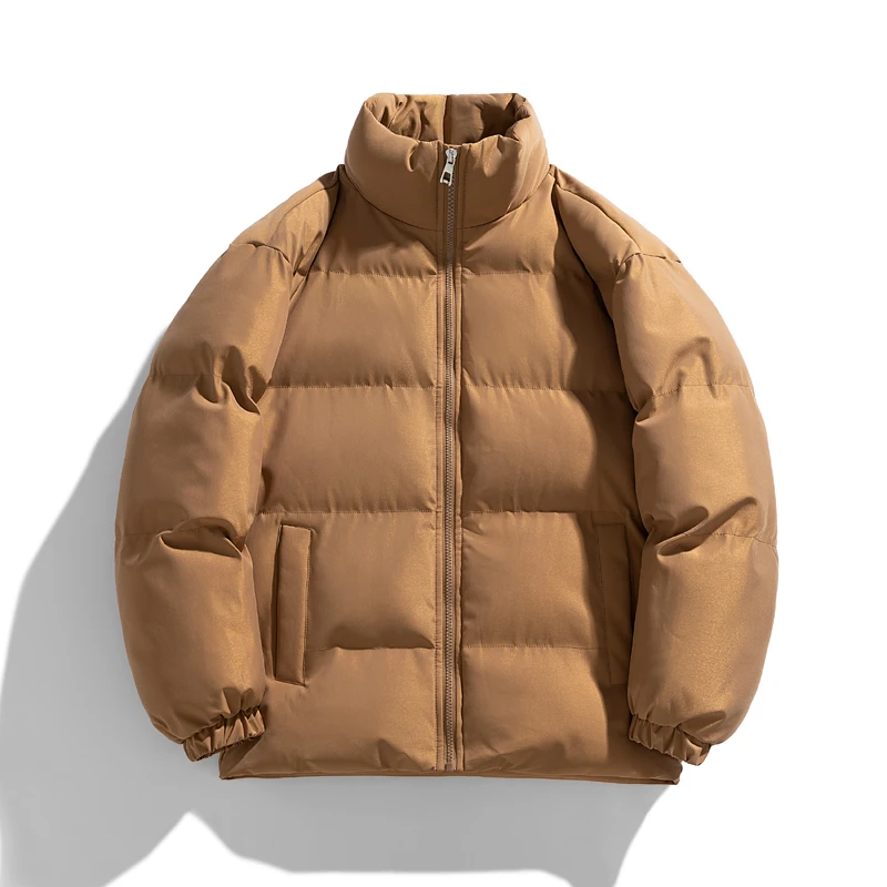 

Casual Stand Collar Men Parkas Jackets Multiple Colors Warm Outerwear Winter All-match Windproof Cotton Coats Fashion Thicken