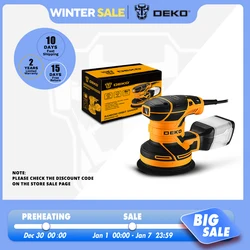 DEKO DKOS32XL125 320W Speed 14000pm Random Orbit Sander  Home DIY Carpenter Strong Dust Collection Polisher