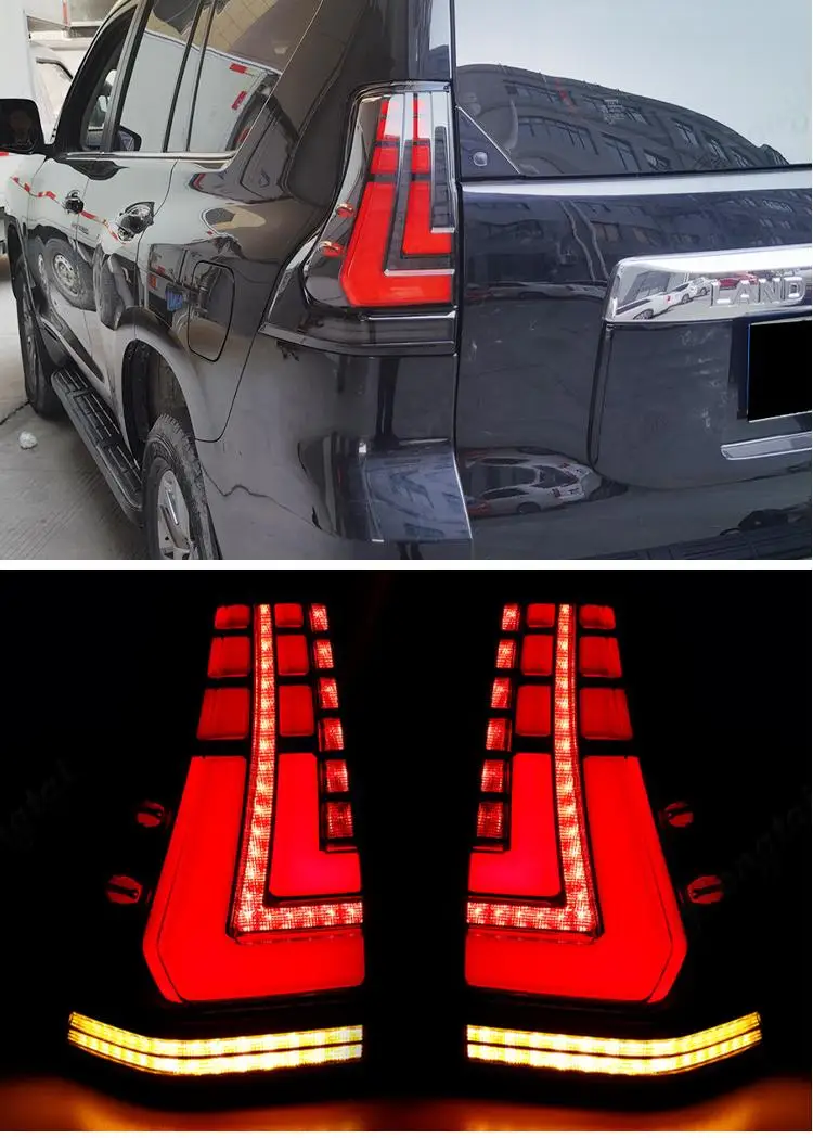 LED Taillight assembly for 2010-2023 Land Cruiser Prado Reverse lights, brake lights, turn signals，tail lamp Traffic turn signal