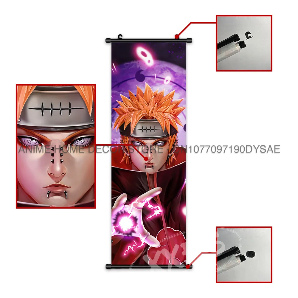 Naruto Poster Anime Hyuuga Hinata Hängende Malerei Gaara Wandkunst Yakushi Kabuto Scrolls Bild Senjyu Tsunade Wohndekoration – Detail 5