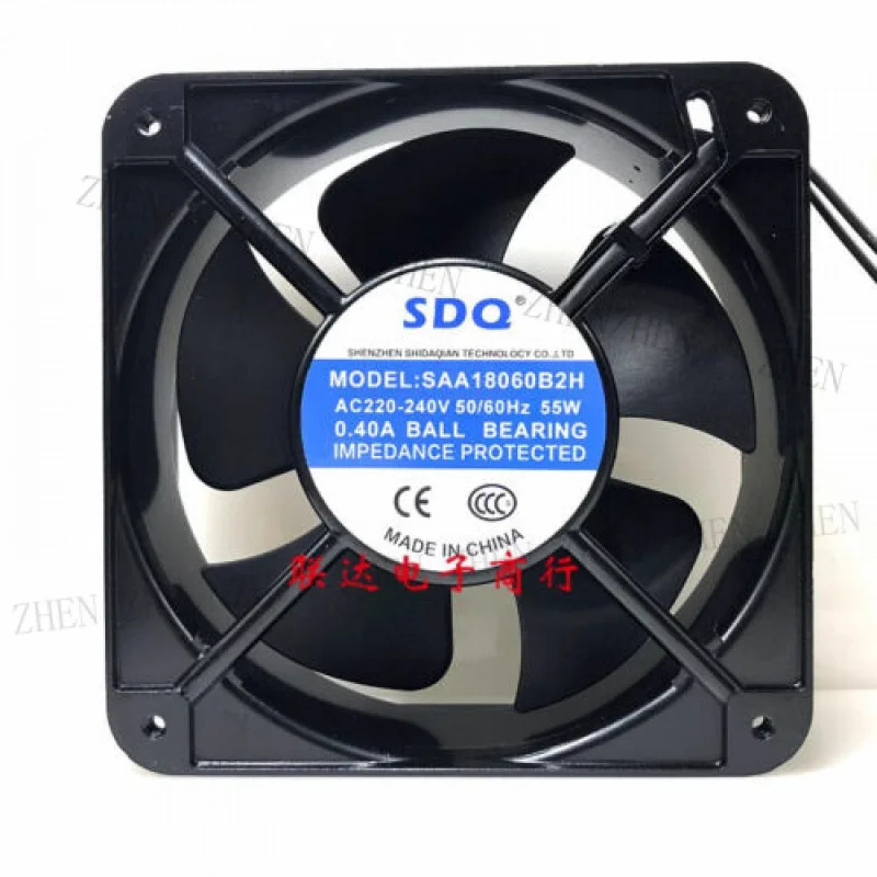 

Y FOR SDQ SAA18060B2H AC220V-240V 0.4A 18cm Cooling Cabinet Fan 18060