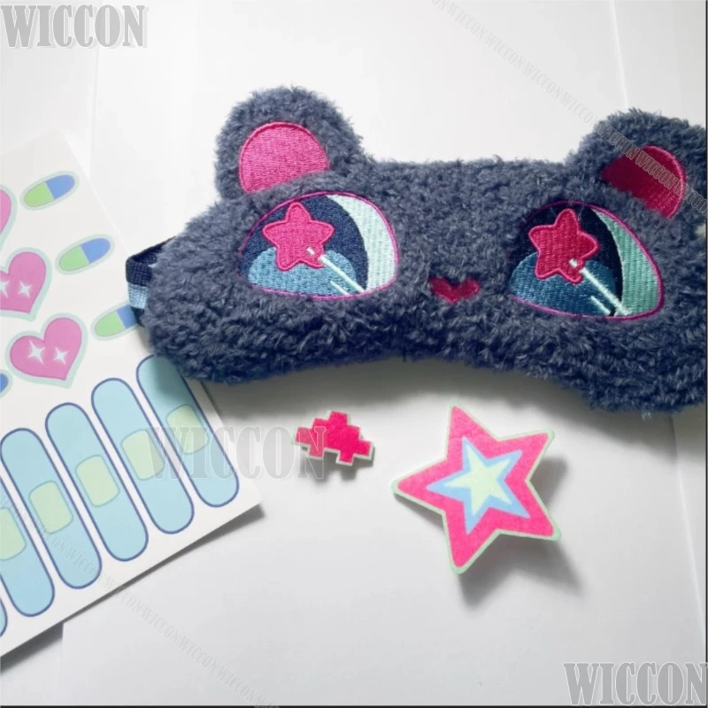 Masque pour les yeux de scène Alien, masque de sommeil pour Cosplay, tenue mignonne, pince à cheveux, autocollant, Halloween, carnaval, fête, jeu de rôle, personnalisé