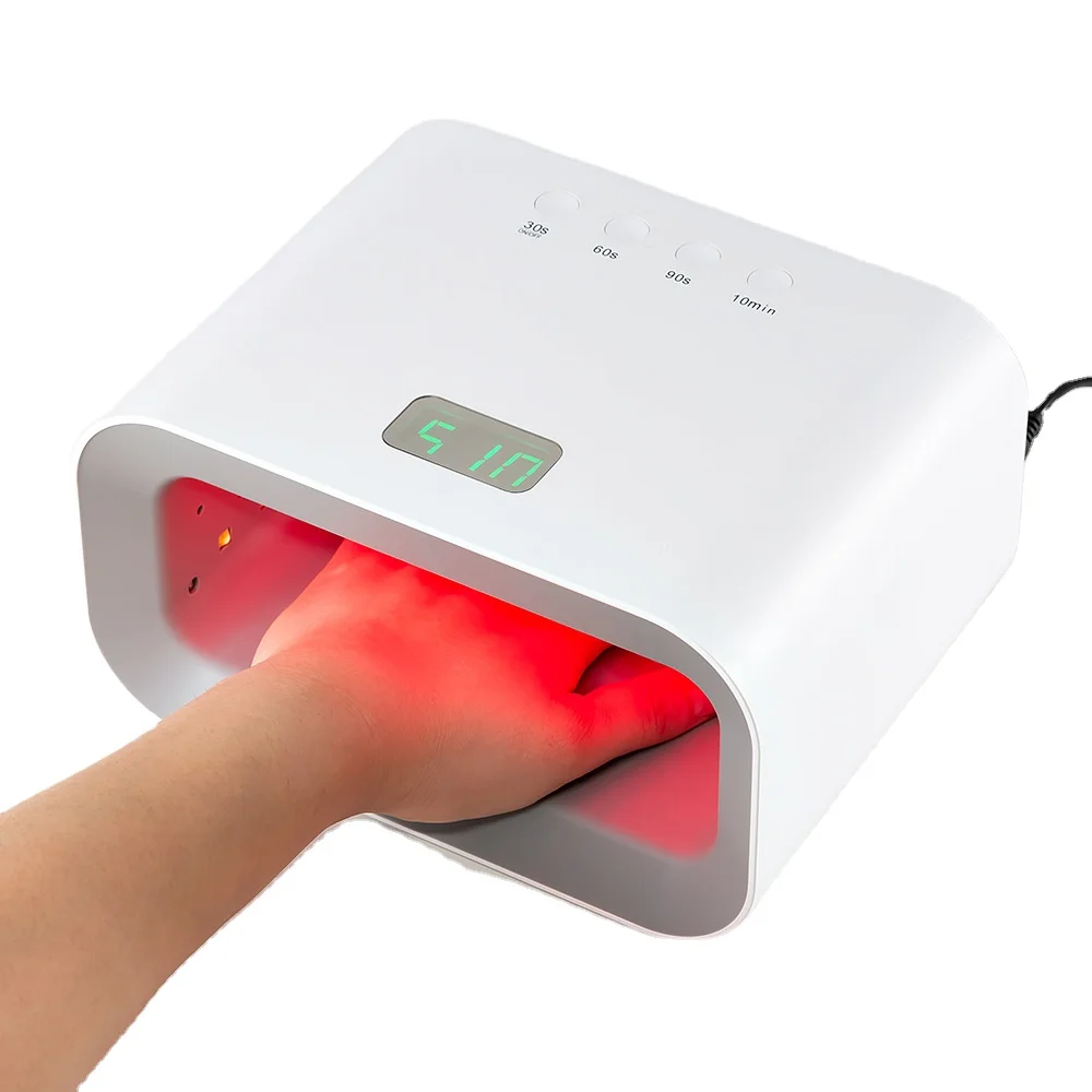 

Hot Selling 90W High Power Pink/Purple Light Curing Nails Whitening Hands Gel Dryer Nail UV Lamp Led For Curing All Gels