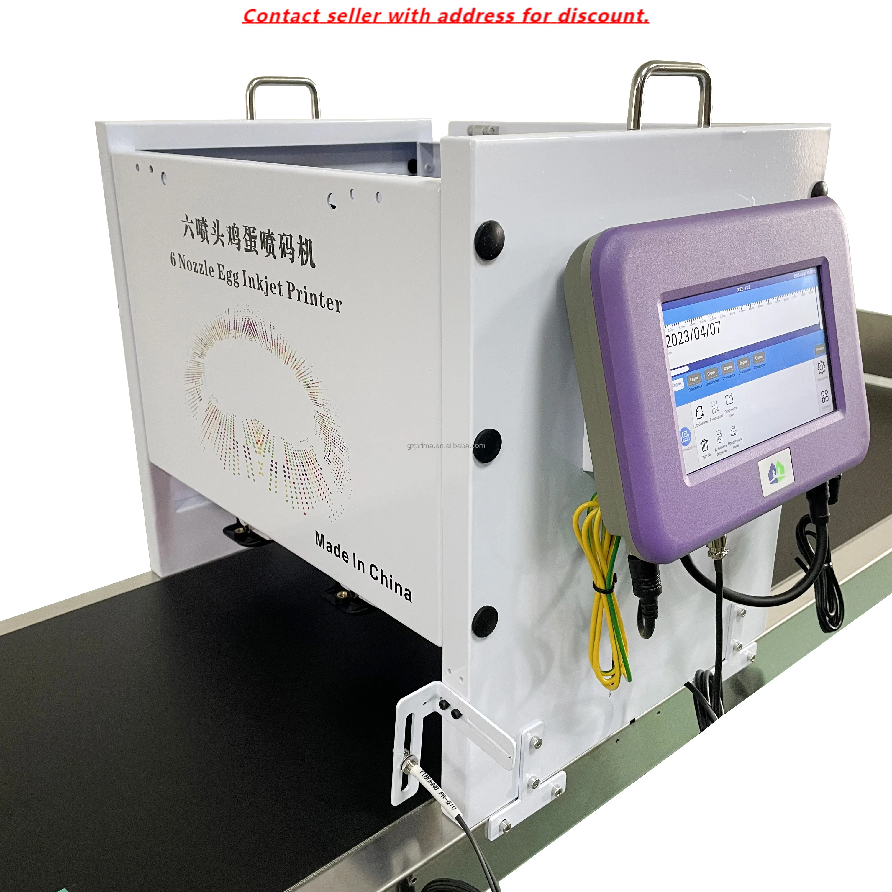 

Low Price Industrial TIJ Printer IPS-8600E Half Inch 6 Printheads Printing On Eggs