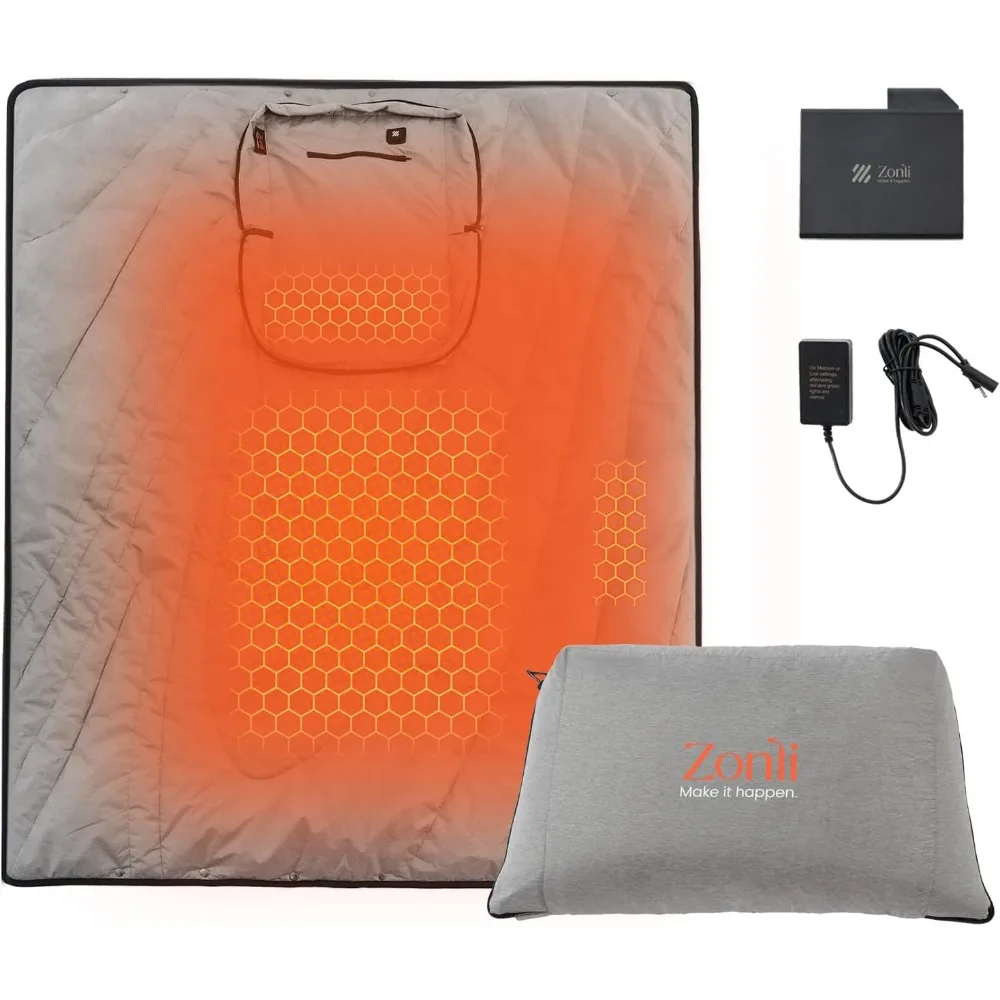 Heated Blanket Battery Operated, Cordless Portable Electric Blankets with 3 Heating Levels, Rechargeable 7.4V 10000mAh Battery