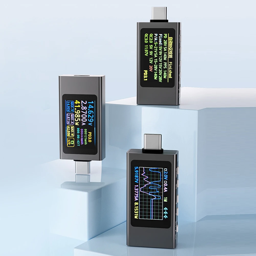 

Монитор тока и напряжения Type-C, 4-30 В постоянного тока, 0-12 А, измеритель мощности, тестер напряжения и тока для зарядного устройства Power Bank