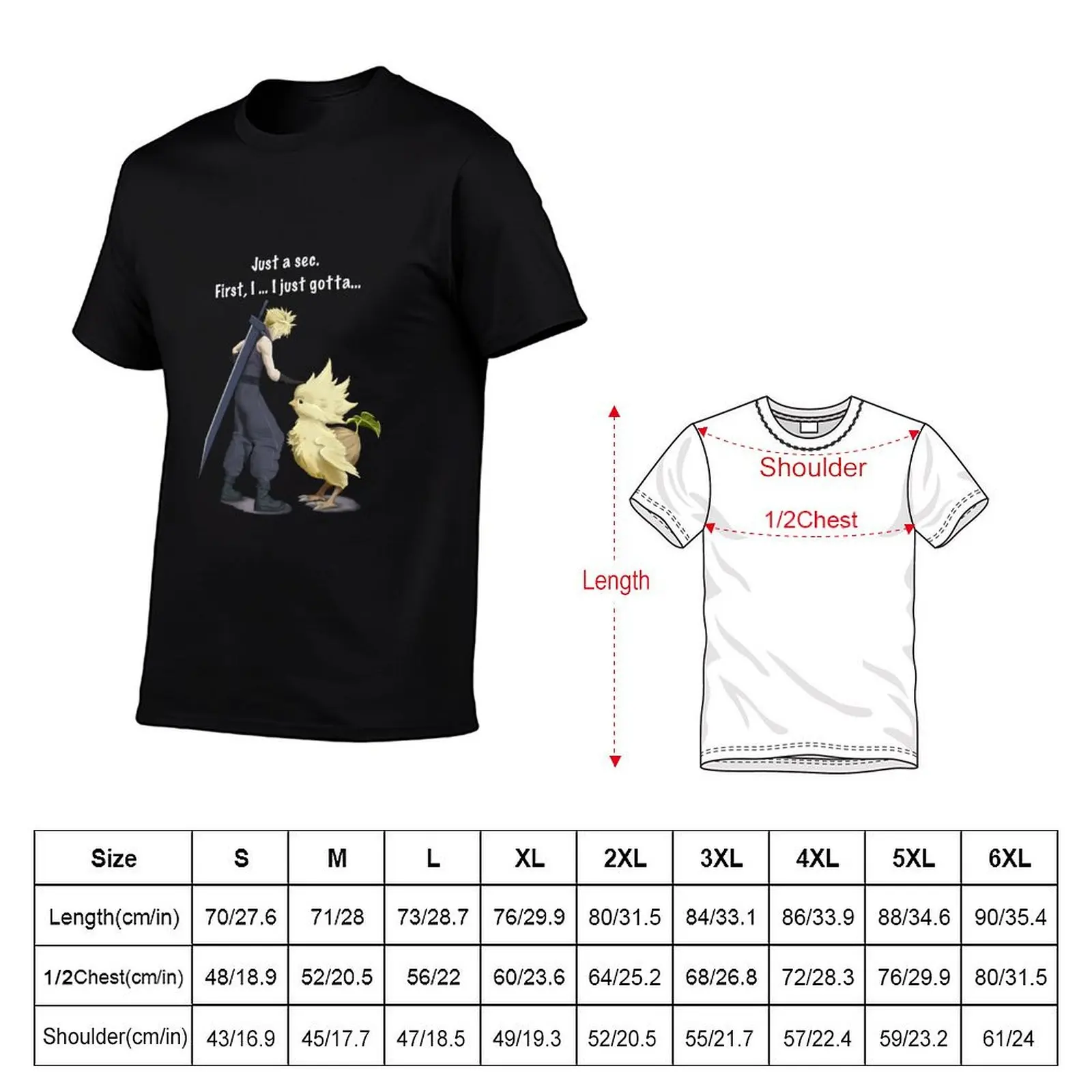 Cloud petting chocobo chick - ff7 Rebirth T-Shirt cotton t shirt pack t shirts for man cotton funny t shirt for man T-shirt