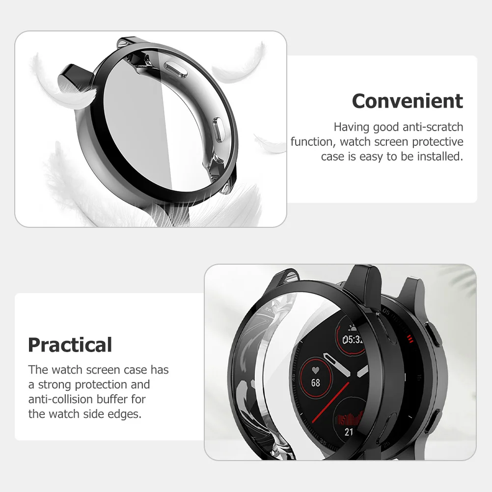 

6pcs Tpu Electroplated Protective Case For Venu 2S/Vat 4S Anti-Scratch Lightweight Watch Screen Cover Durable Smartwatch