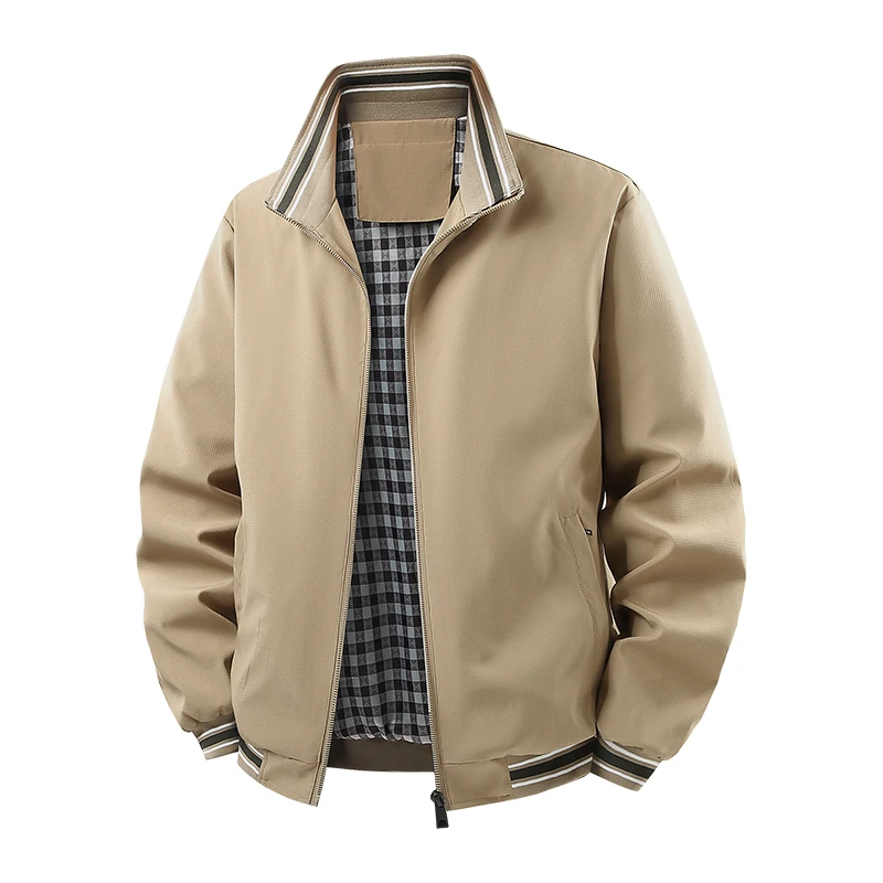 Solid Quality Men's Jacket Business Casual Luxury Blazer for Men Zipper Jacket Office Dress Coat Winter Autumn New Outerwear 6XL