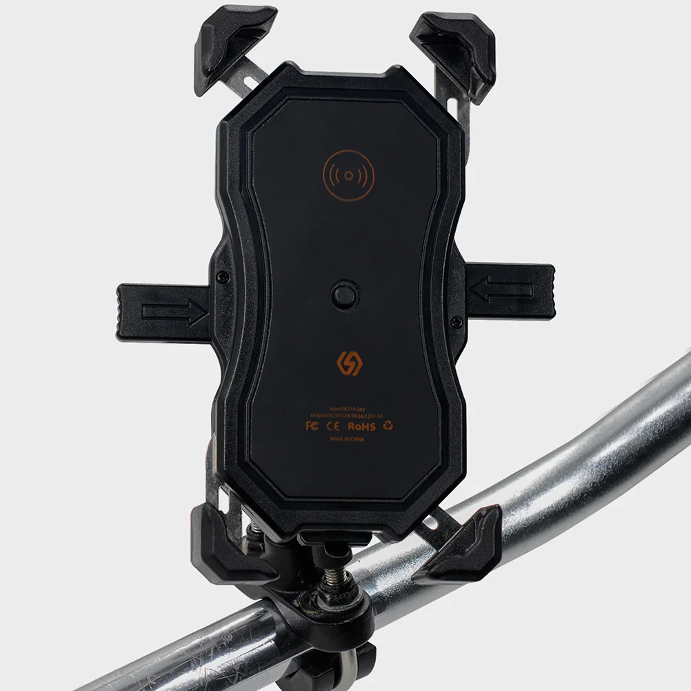 

1Set Motorcycle Phone Holder Automatic Quick Release Wireless Car Navigation Stand USB Fast Charging 10W Adjustable