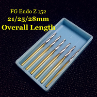 6pcs Dental Endodontic bur Tungsten Carbide Burs FG Endo-Z 152 21/25/28mm