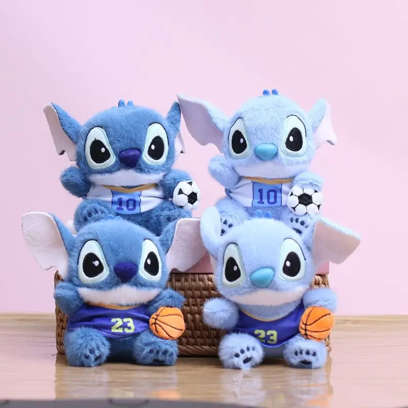 Stitch Plush Doll Keychain Cute Cartoon Anime Lilo & Stitch Soccer Babe Ornaments Kawaii Backpack Charm Holiday Gifts