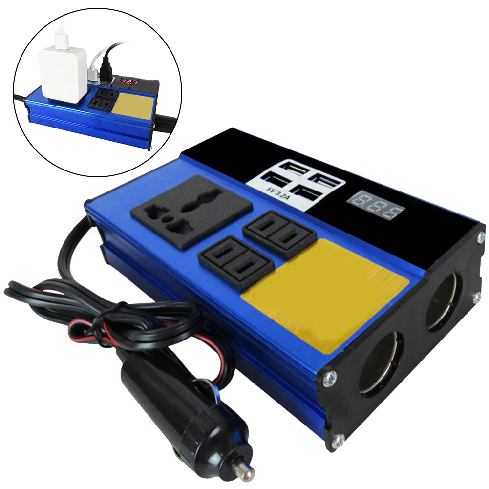 200W 12V/24V TO DC220V Car Power Inverter USB Charging Socket Auto Charger Converter Adapter For Traveling Outdoor Outfit