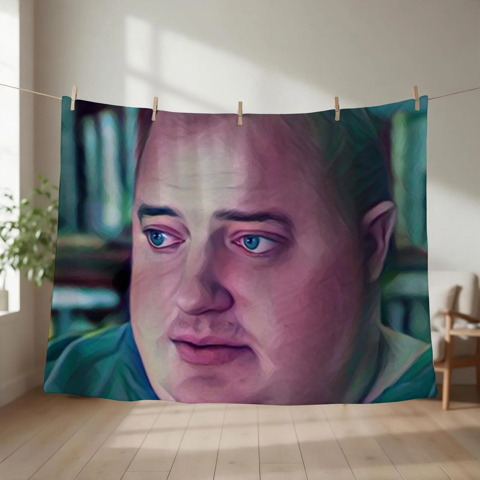 The whale movie 2022 - Brendan Fraser Throw Blanket for sofa Bed linens Flannels Thermals For Travel Blankets