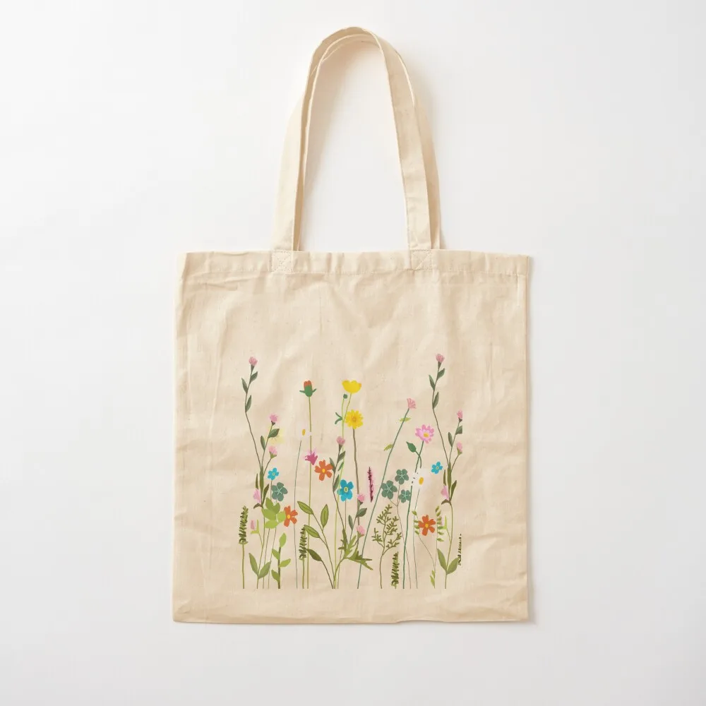 

Cute Wildflower Bouquet Tote Bag hand bag ladies shopping cart bags hand bag Lady bags Canvas Tote