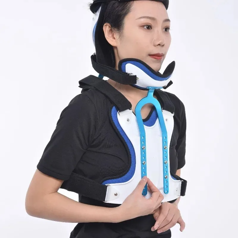 U‑Head Reversible Cervical Thoracic Fixation Brace, Cervical Spine Bracket for Crooked Neck, Neck Elevation & Stabilization