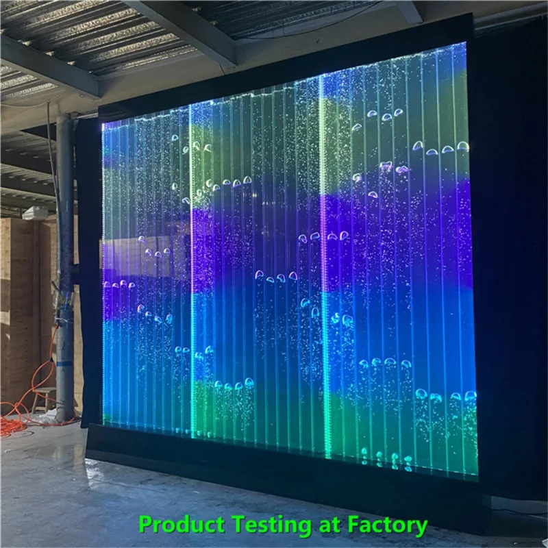 custom.Wedding Hall Home Decor LED Fountain Lighting Bubble Wall Wedding Backdrop Ideas Bubble Pillar