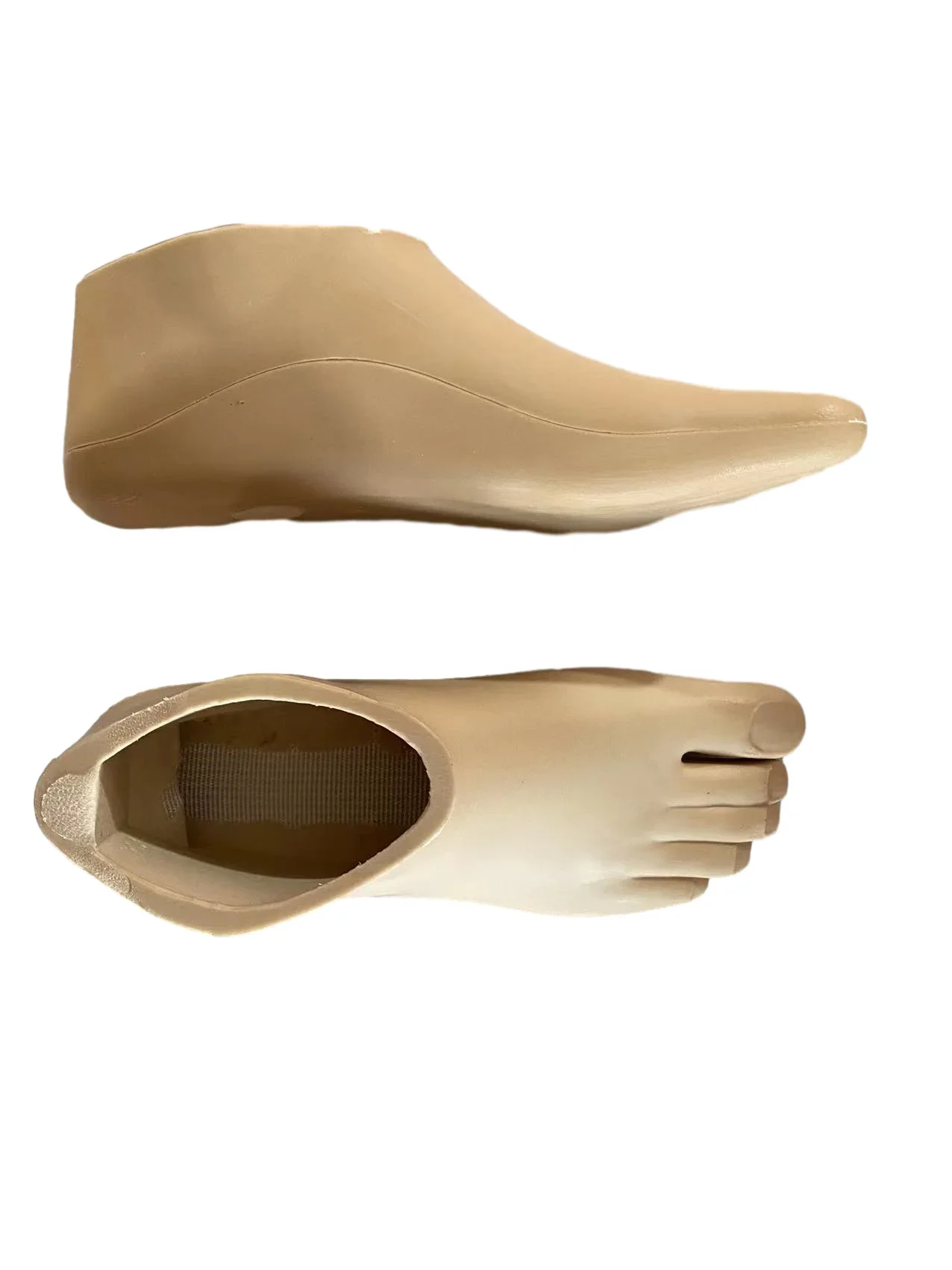 Capa de pé bege de fibra de carbono capa de pé membros artificiais orto médico joelho articulação pé escudo