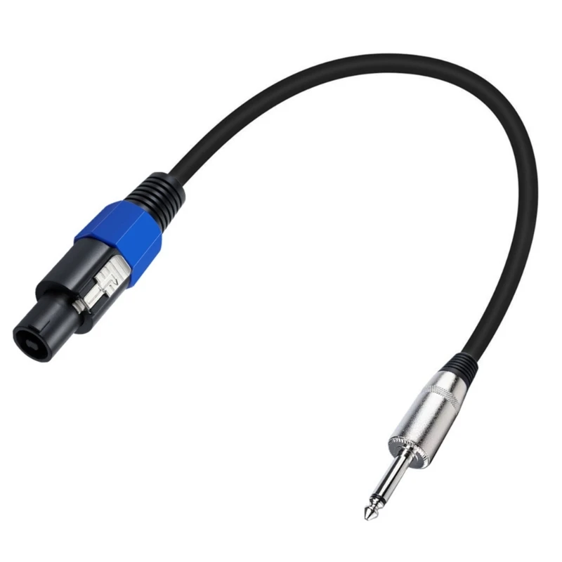 20CB 1/4インチ オス スピコン オス ケーブル アダプター 6.35mm TS オス プラグ スピコン オス コネクタ ステージ スピーカー パワーアンプ用