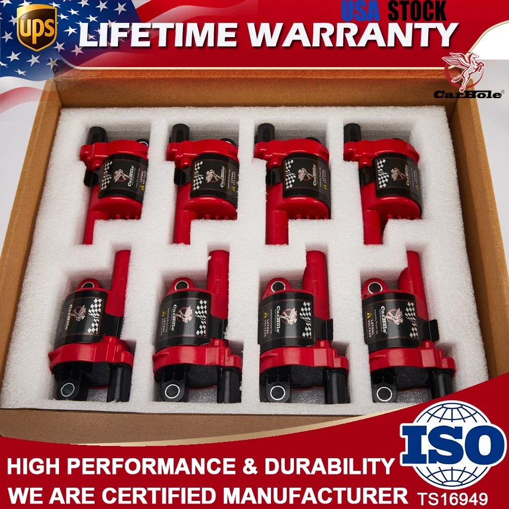 

CarBole 8 Pack Ignition Coil For Chevy Silverado 1500 GMC Tahoe 5.3L 6.2L UF742