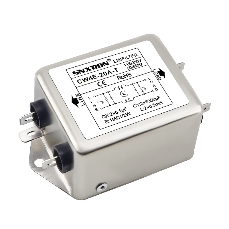filtro-de-potencia-emi-monofasico-ac-cw4e-t-tipo-terminal-de-solda-10a-20a-220v-supressao-de-ruido-purificacao-de-energia-para-plc