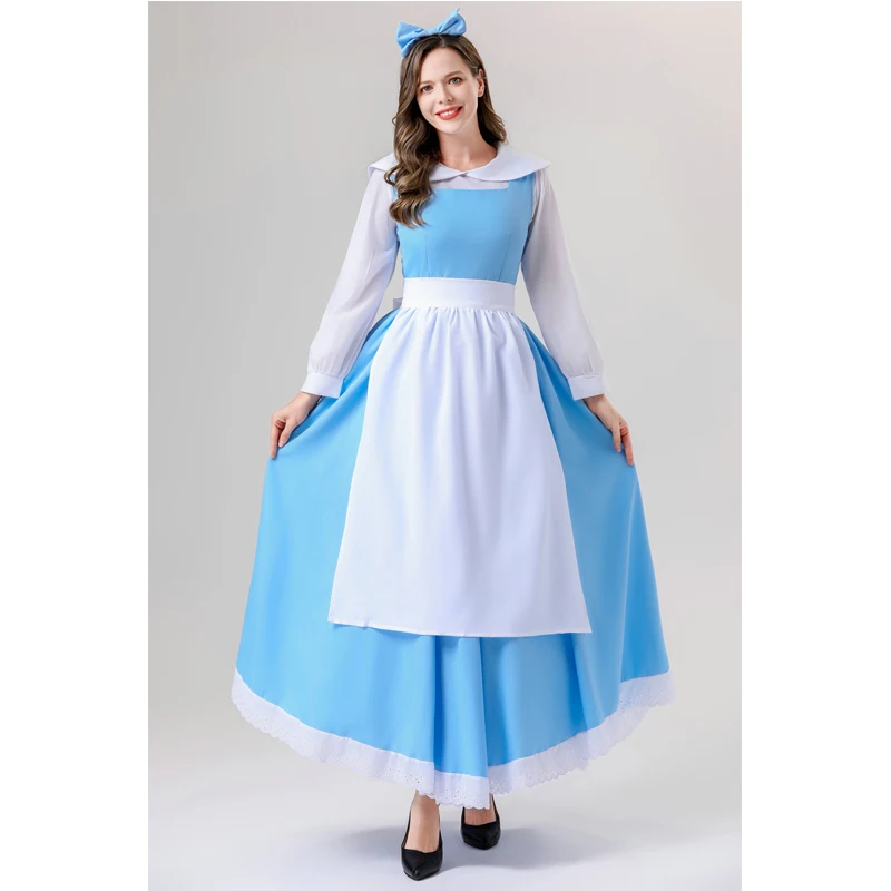 

Carnival Halloween Lady Alice Princess Costume Wonderland Maid Spooktacular Cosplay Fancy Party Dress M-XL