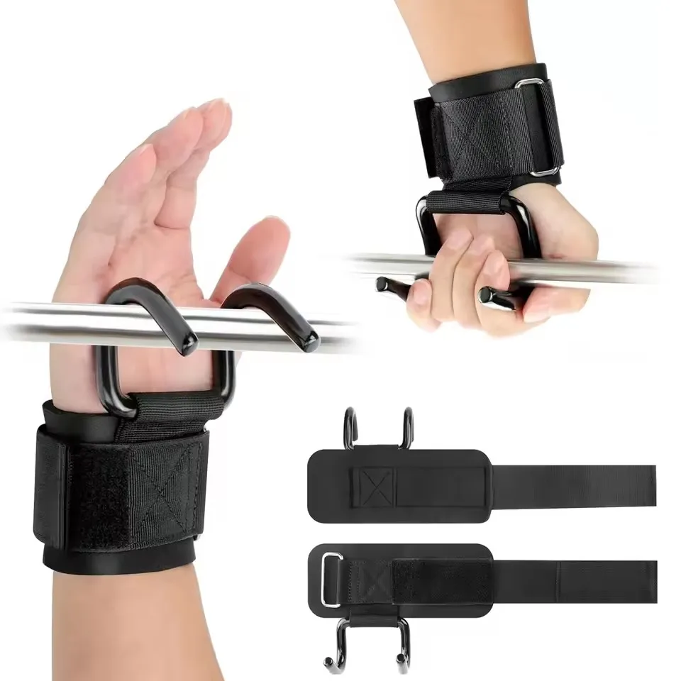 2PC Fitness Power Hook, Pull‑Up, Hard Pull Training Anti‑Fall Helper, No Injury Palm Training equipment，Lifting Glove