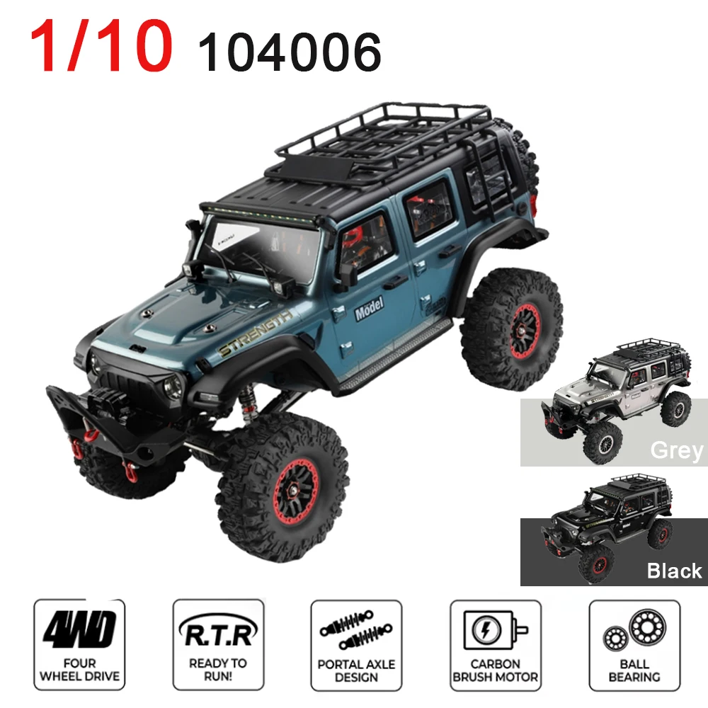 

1/10 Wltoys 104006 4WD RC автомобиль с высокоскоростной трансмиссией 550Carbon Brush Motor High Speed ​ ​ Гоночный скалолазание RC автомобиль детская игрушка