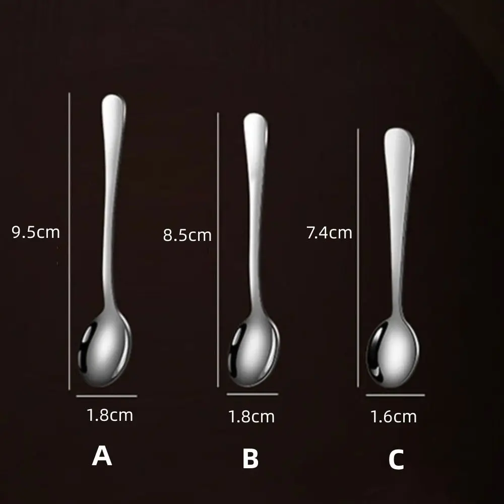 防錆ステンレス鋼ミニスプーン,アイスクリーム,塩,コーヒー,ティースプーン,キッチン,品質,5個