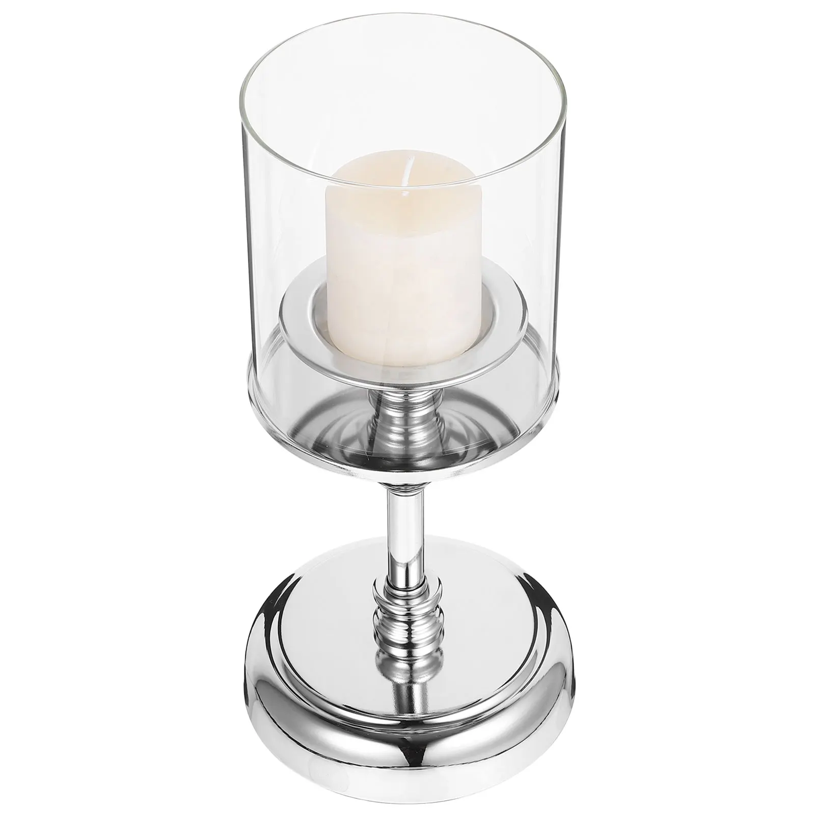 

Vintage Windproof Holder Glass Tea Light Stand Decorative Home Decors Accessories Living Room Wedding Table for Party