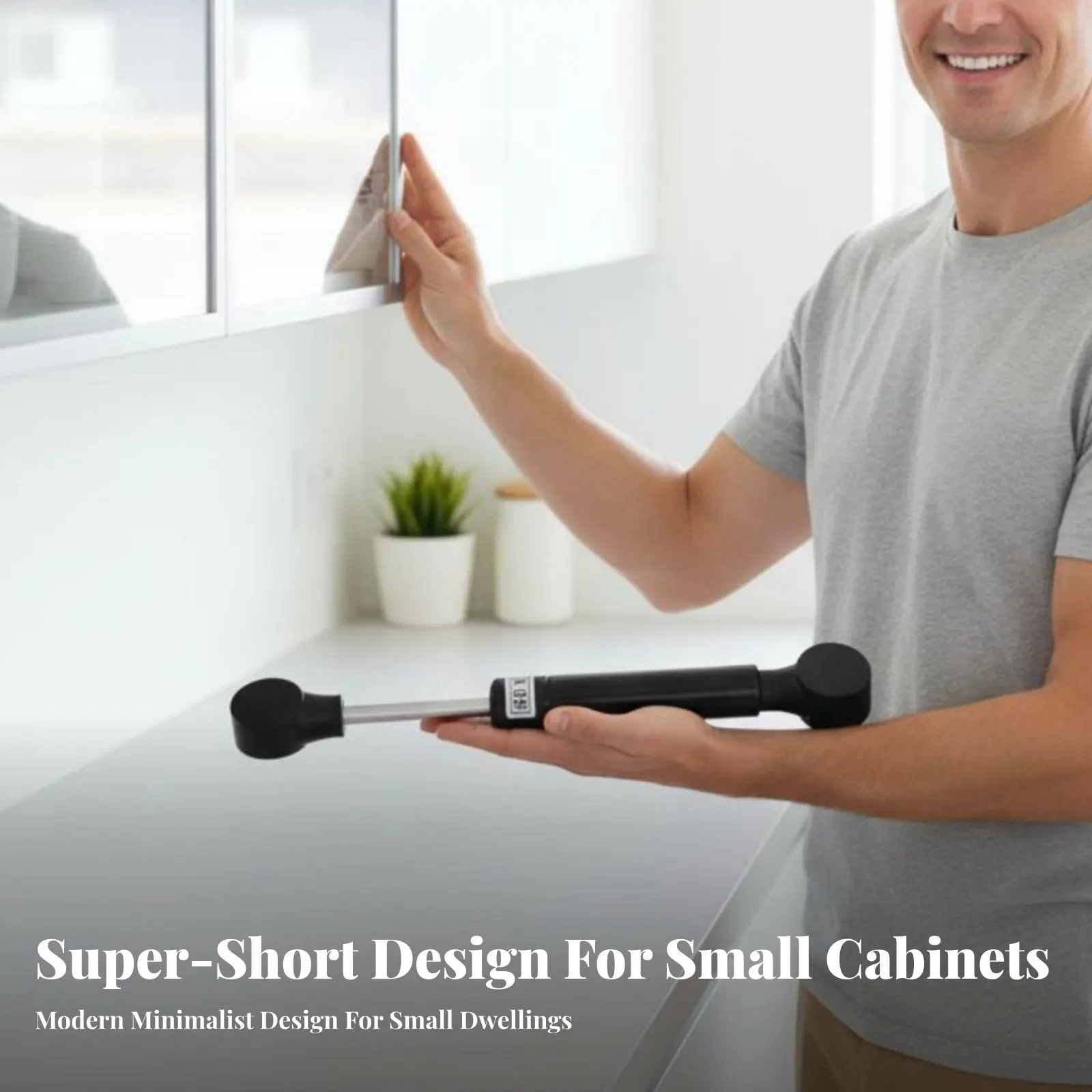 

Hydraulic Support Rod Small Size Cabinet Gas Strut Upward Door Hinge Easy Installation Soft Close Lid Stay Long-Lasting