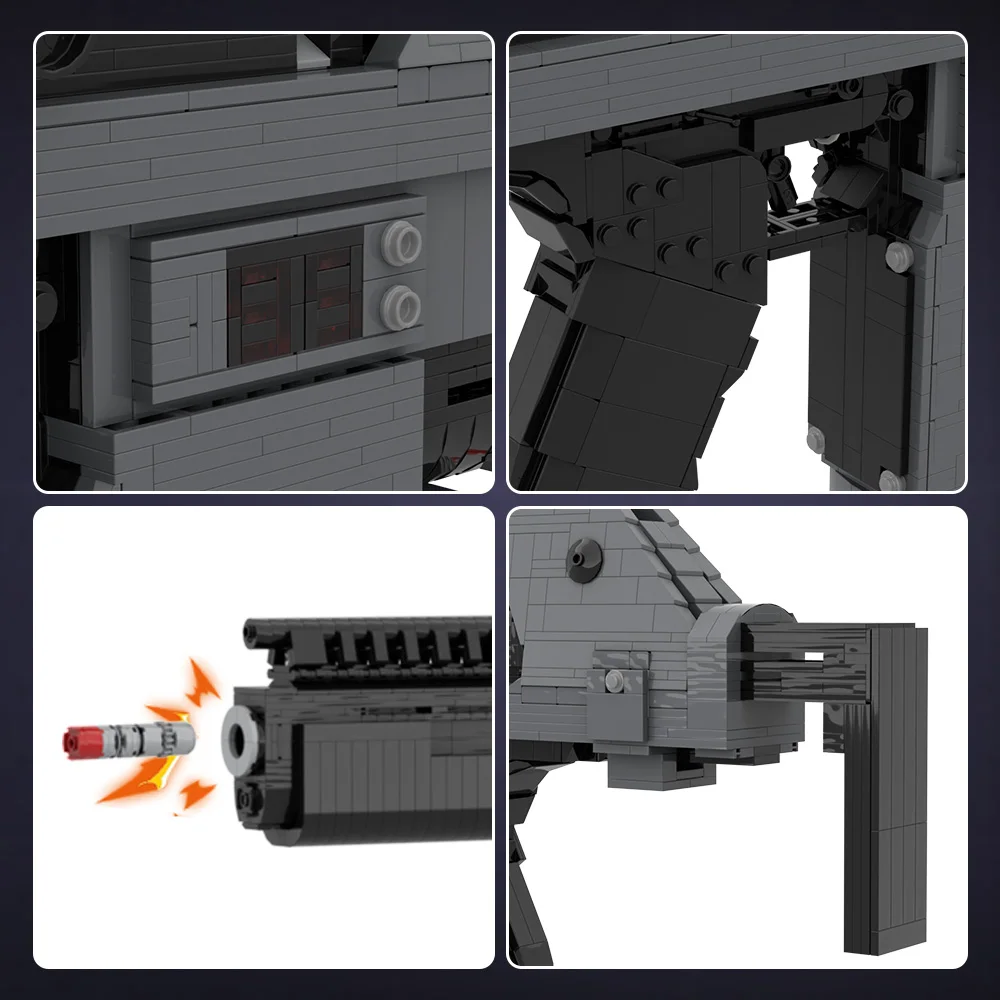 MOC Aliens M41A Pulse Rifle 1:1 نموذج الطوب المقلد #1