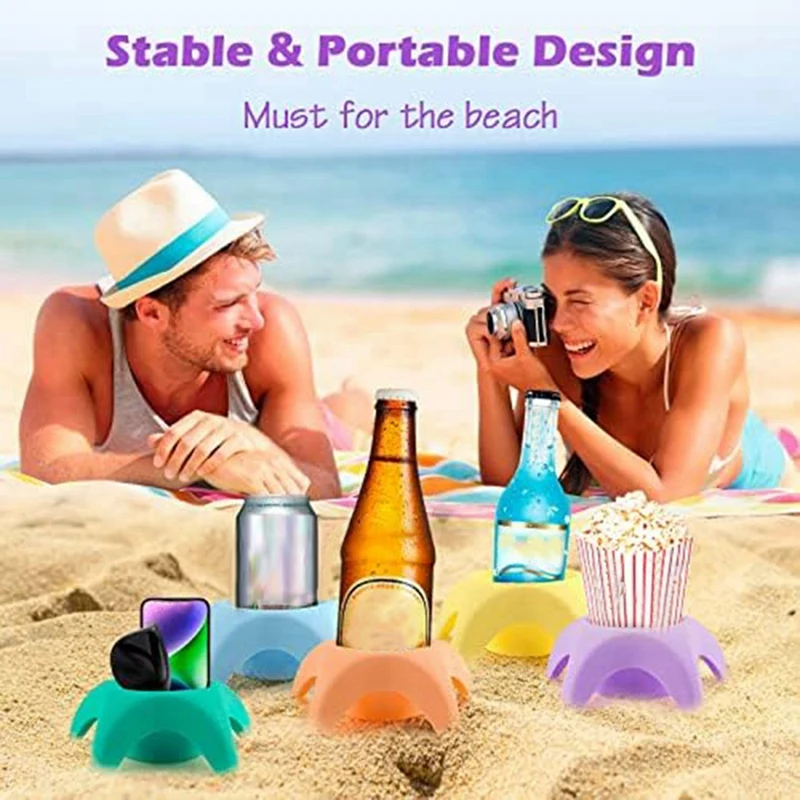 Beach Vacation Essentials Replacement Parts Beach Cup Holders, Sand Coasters, Beach Travel Essentials For Women