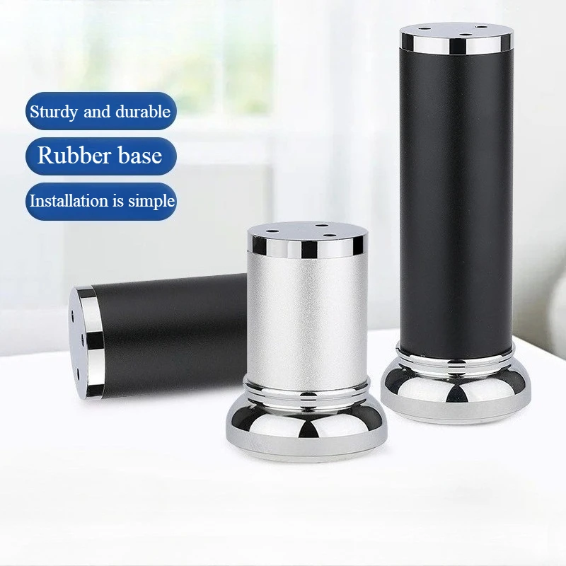 Black aluminum alloy adjustable cabinet feet furniture thickened sofa tea table TV cabinet supports legs bed feets