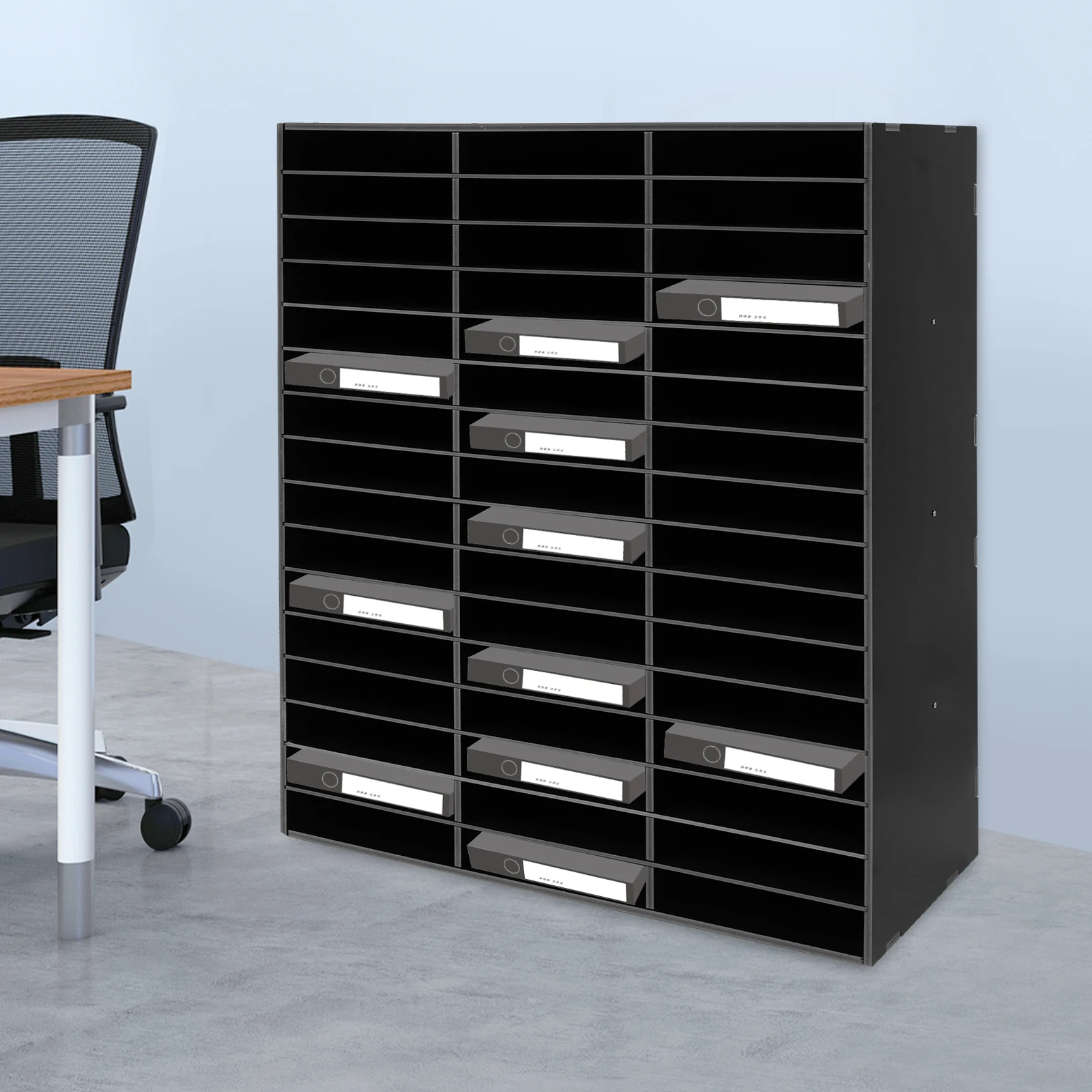 

16 Tiers Bill Paper Organizer Cabinet 48 Slots Document Storage Case 31.5*12*37.8in Size for Home Office School