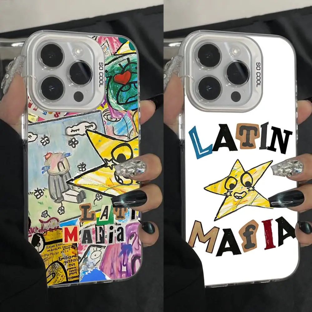 

Latin Mafia Phone Case For iPhone 16,15,14,13,12,11,Pro,Max,Plus,Mini,XS,SE Anti Fall Gray White Matte Hard Bumper