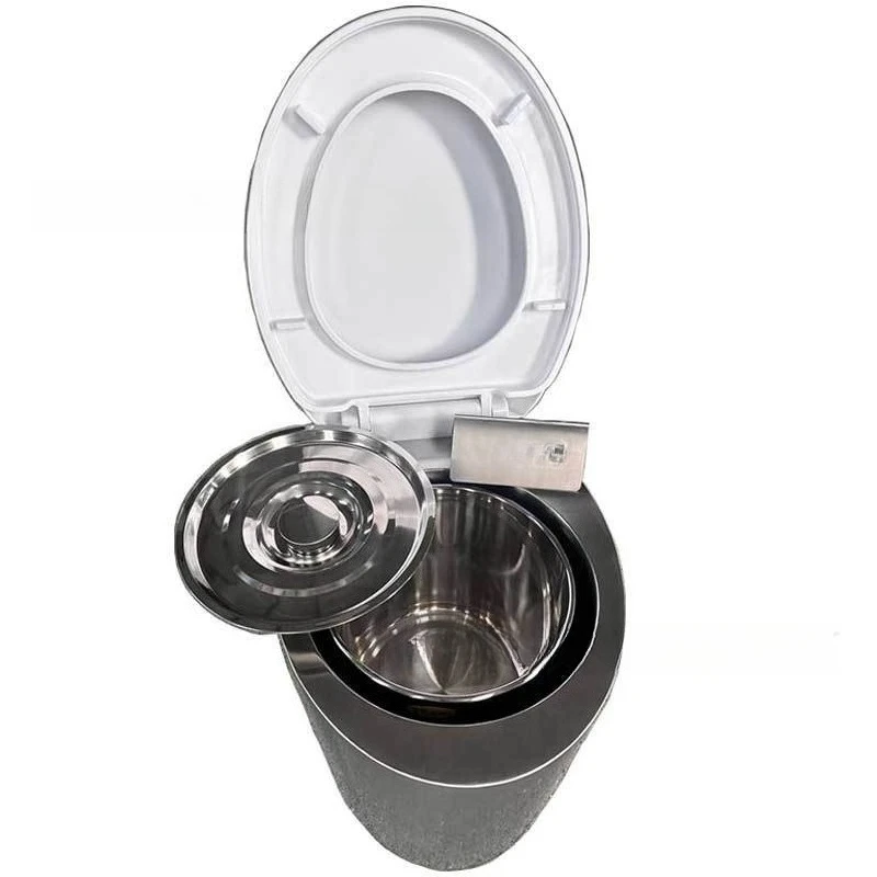Engineering thickened 304 stainless steel dry toilet toilet, closed air defense toilet underground