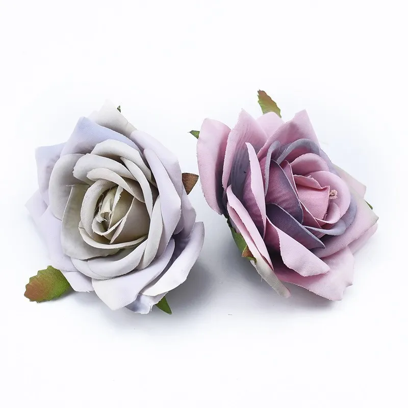 Rosas falsas para decoración del hogar, accesorios para la cabeza de boda, álbum de recortes, caja de dulces, flores artificiales, broche, guirnalda, 30 piezas