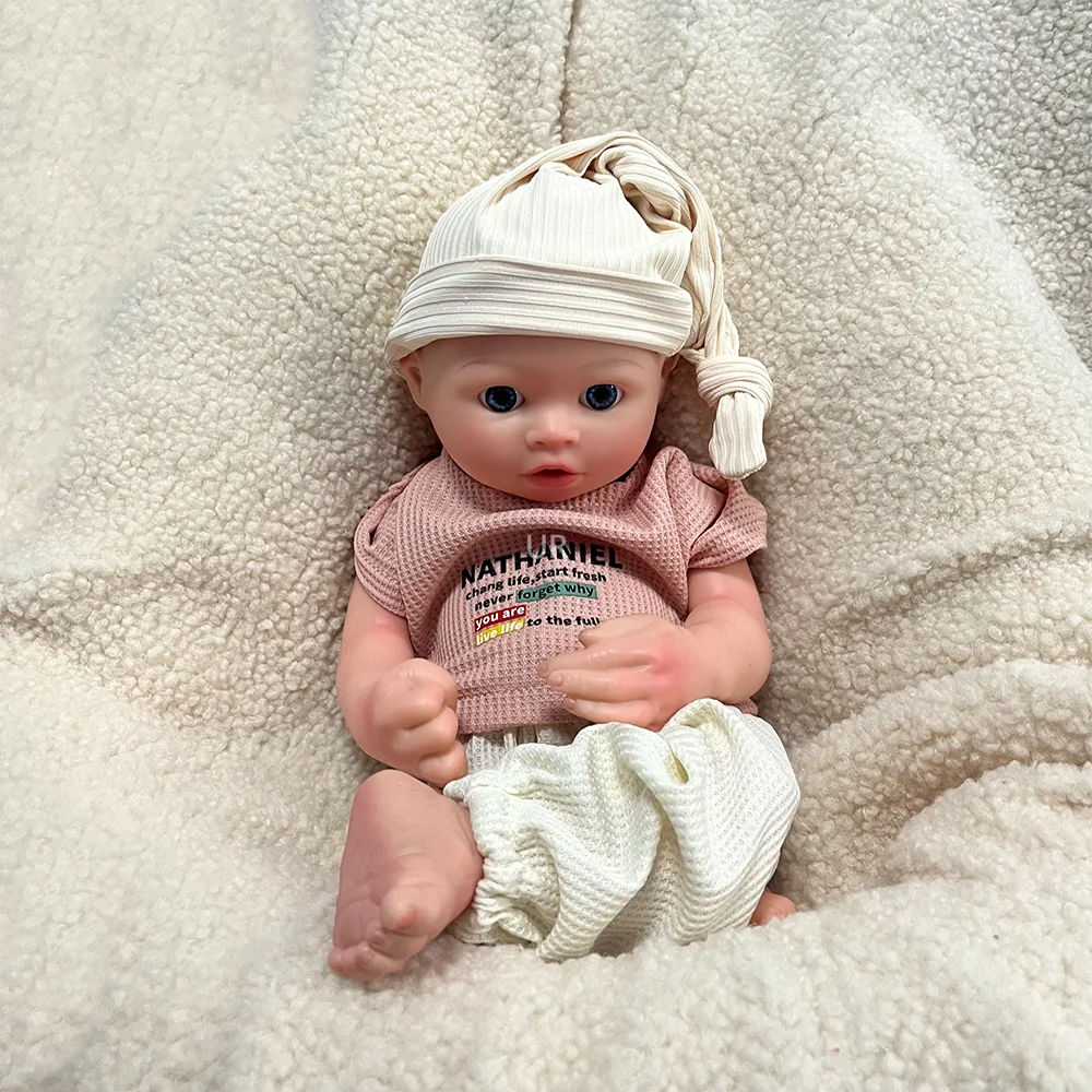 16inch Full Solid Silicone Reborn Baby Dolls Lifelike Baby Doll Newborn Girl Doll Genesis Painted Artist Collectibles