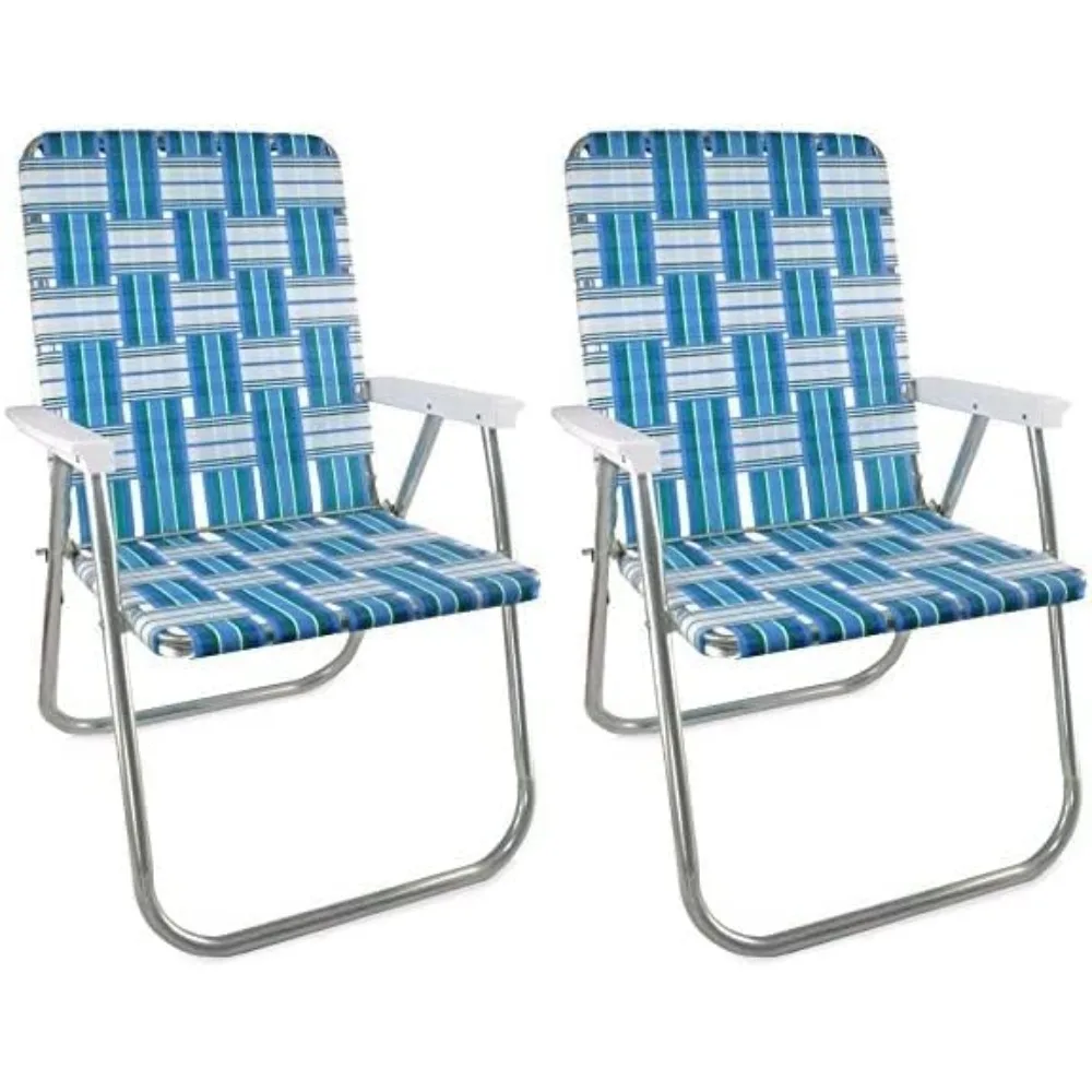 

Outdoor Chair, Folds for Easy Storage Made with Lightweight Aluminum Frames and UV-Resistant Webbing, 2- Pack Outdoor Chair