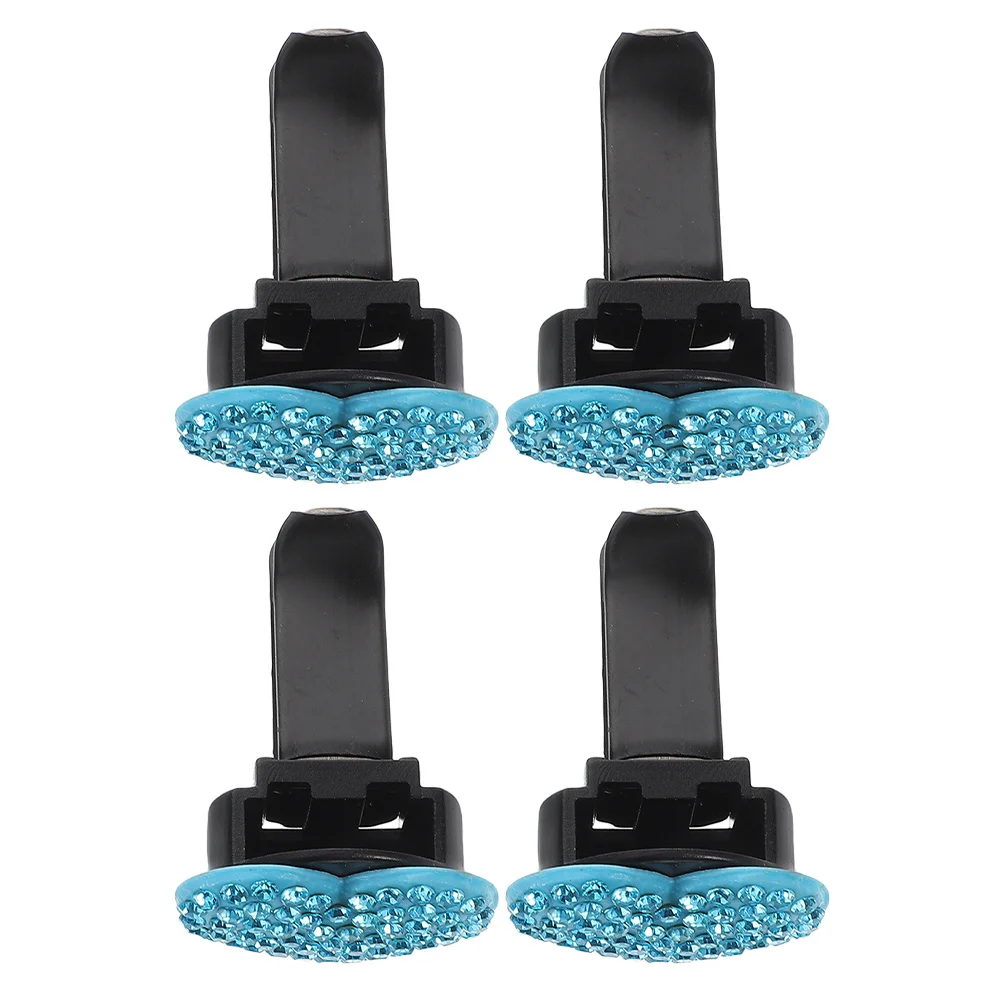 

4Pcs Car Air Outlet Diffuser Clips Blue Bling Heart Design Easy Install Car Fragrance Diffuser for Vehicle Interior Aromatherapy
