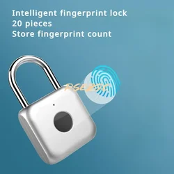 Student Stainless Steel Portable Dormitory Padlock Luggage Cabinet Intelligent Fingerprint Lock