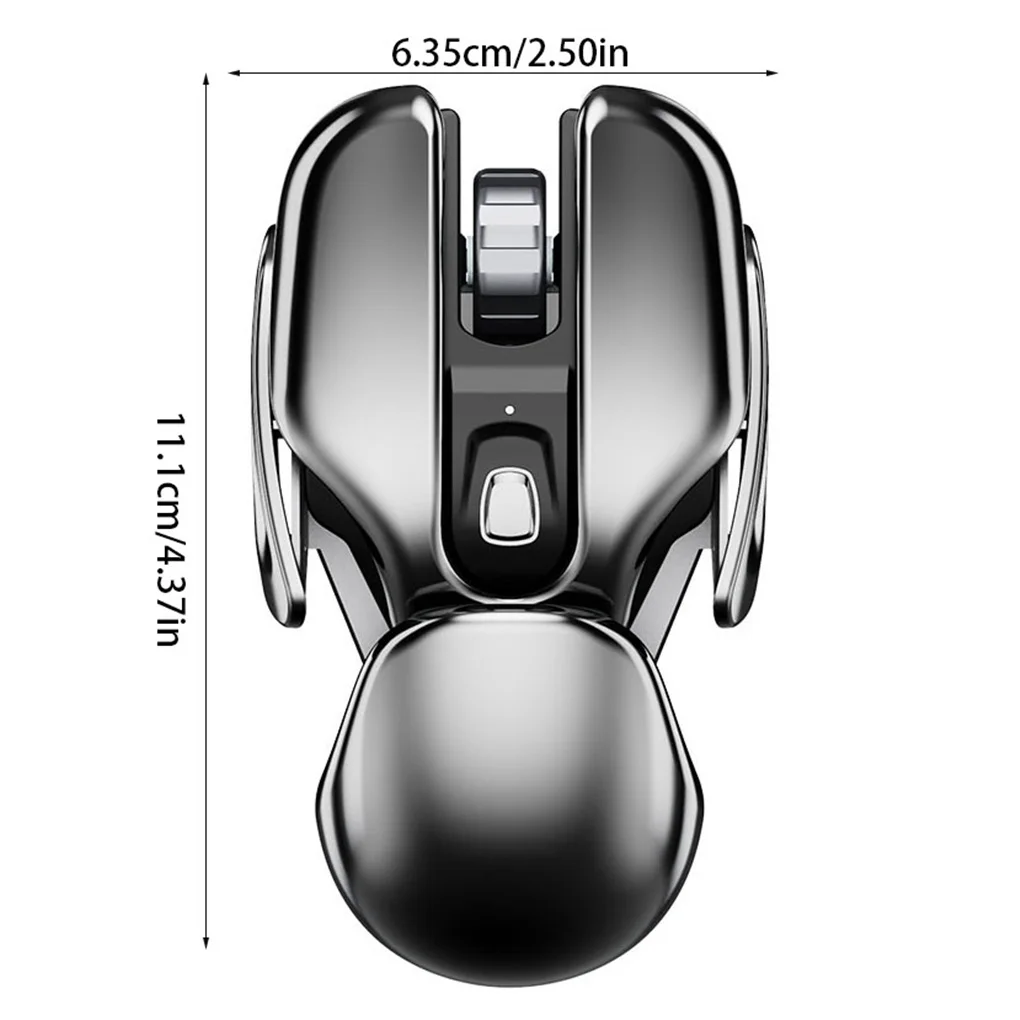 PX2 Metal 2.4G Wireless Mute 1600DPI Mouse 6 Buttons for PC Laptop