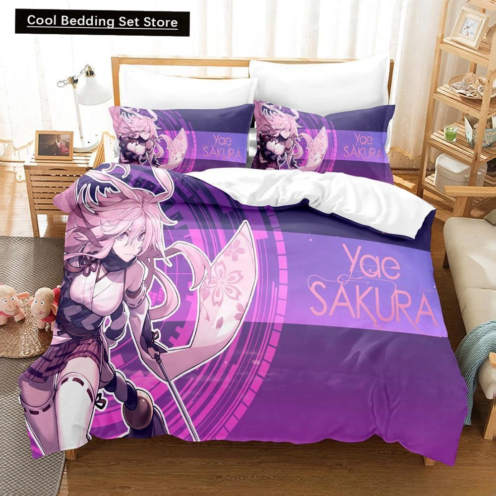 

Game Honkai Impact 3 Bedding Set Single Twin Full Queen King Size Bed Set Adult Kid Bedroom Duvet cover Sets Anime Bed Sheet Set