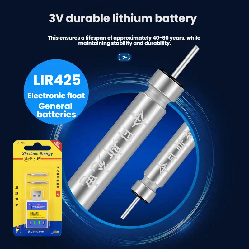 

Waterproof Rechargeable CR425 Battery USB Charger for Fishing Alarm Bite Indicator Long Lasting Power Supply for Float Swimsuit