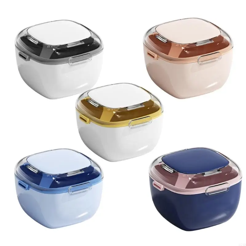 

L74D Hygienic Denture Cleaning Organizers With Stackable Drying Compartments Portable for Daily Use Storage