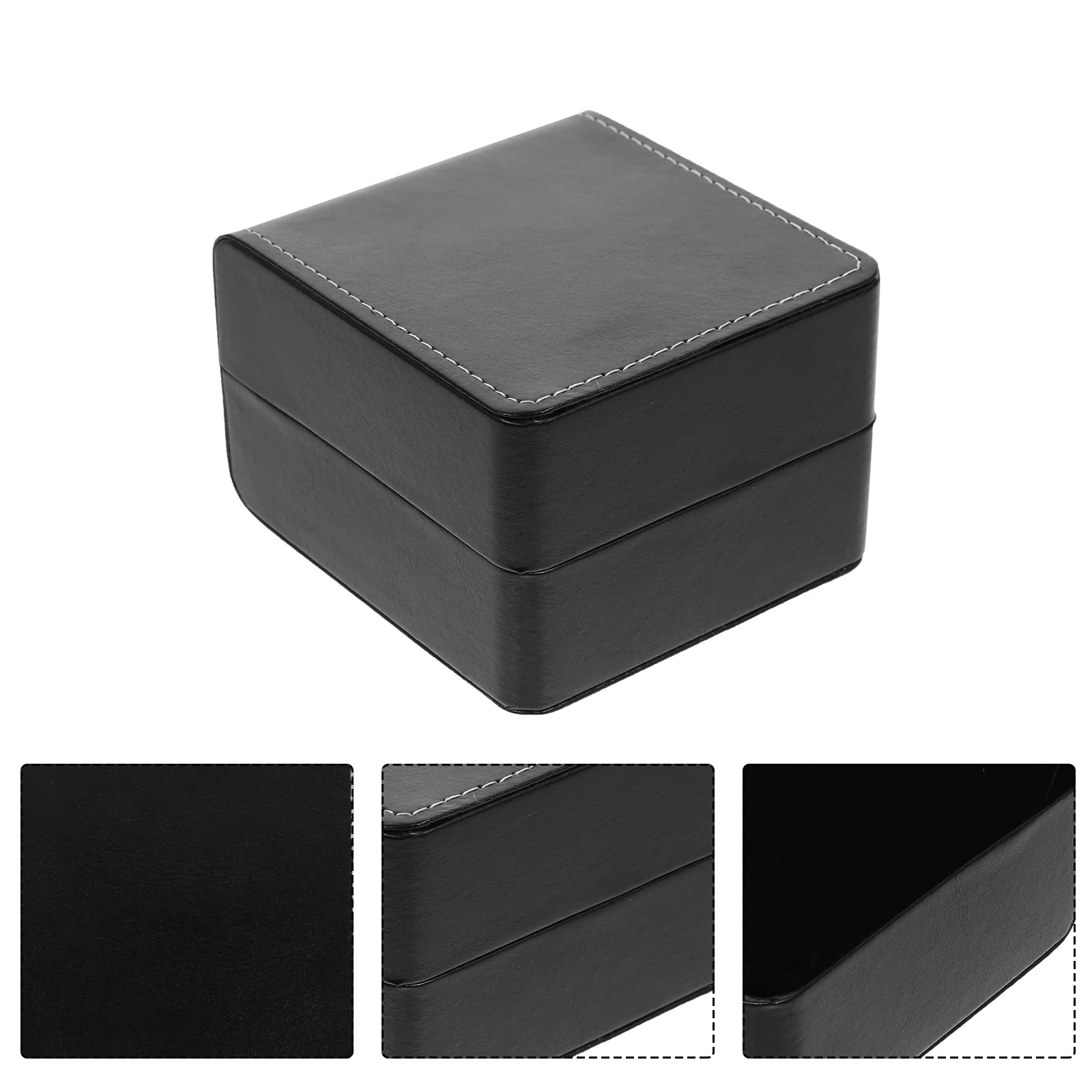 2 قطعة صندوق تخزين الساعات المدمجة خفيفة الوزن مادة البولي يوريثان وسادة ناعمة داخل حافظة مجوهرات متعددة الوظائف لأساور الساعات