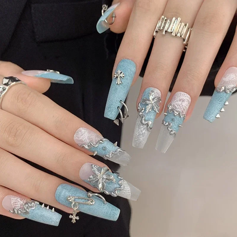 50PCS Punk Metall Arc Bar Kreis Niet Kaviar Pfeilspitze Schwarz Legierung Nail art Strass Dekorationen Maniküre Charms