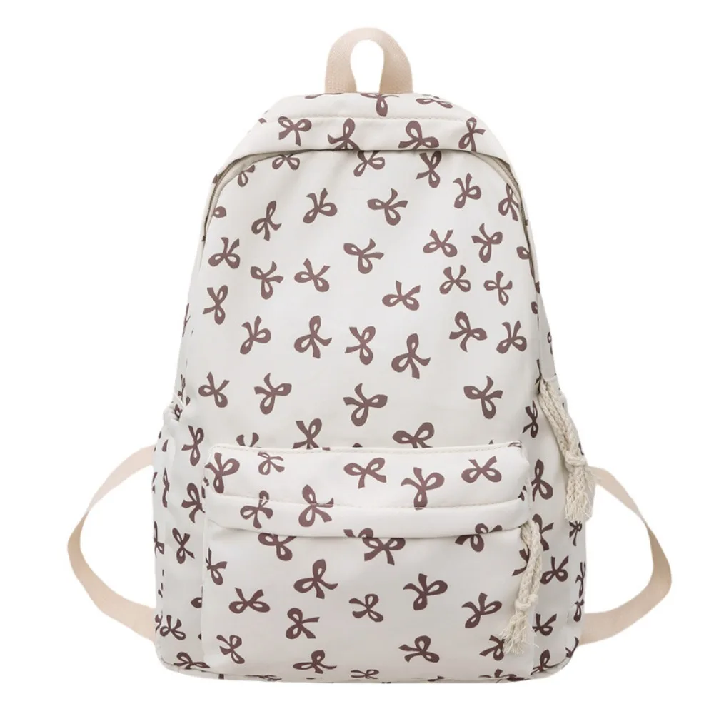 

Nylon Bow Backpack Large Capacity Japanese Style Students School Bag Lightweight Storage Bag Teenagers Shoulder Bag
